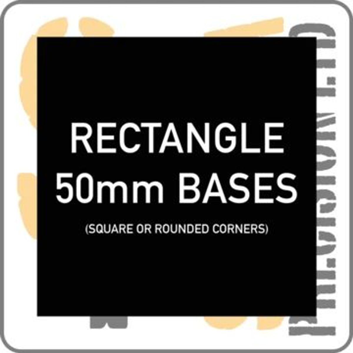 25 x 50mm Base Pack - 2mm MDF Square cor