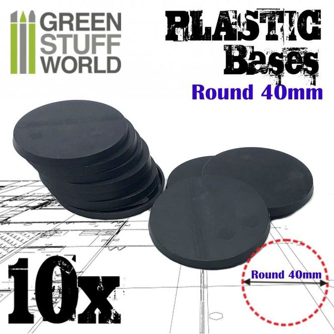 Hovedbilde GSW Plastic Round Bases 40mm (3mm) x 10