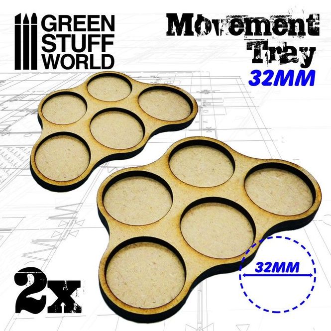 Hovedbilde GSW Movement Trays 32mm x5 (2)