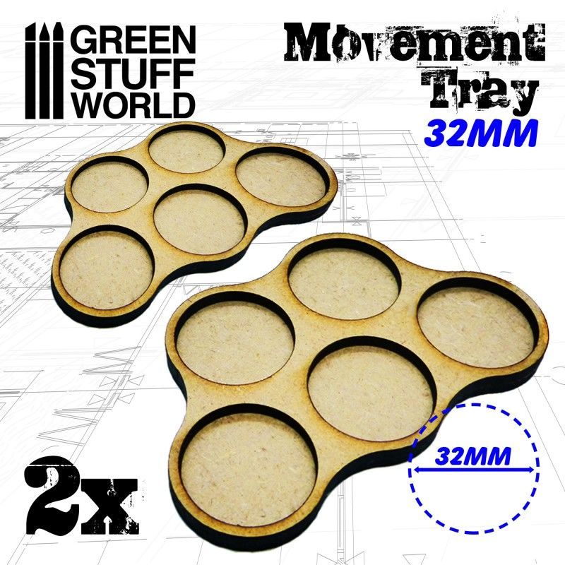 GSW Movement Trays 32mm x5 (2)