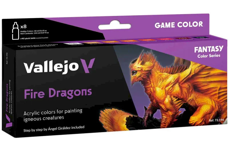 Vallejo Game Color - Fire Dragons Paint Set