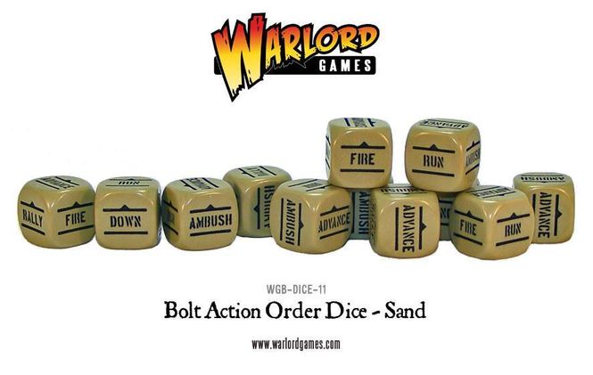 Hovedbilde Bolt Action Order Dice - Sand (Warlord)