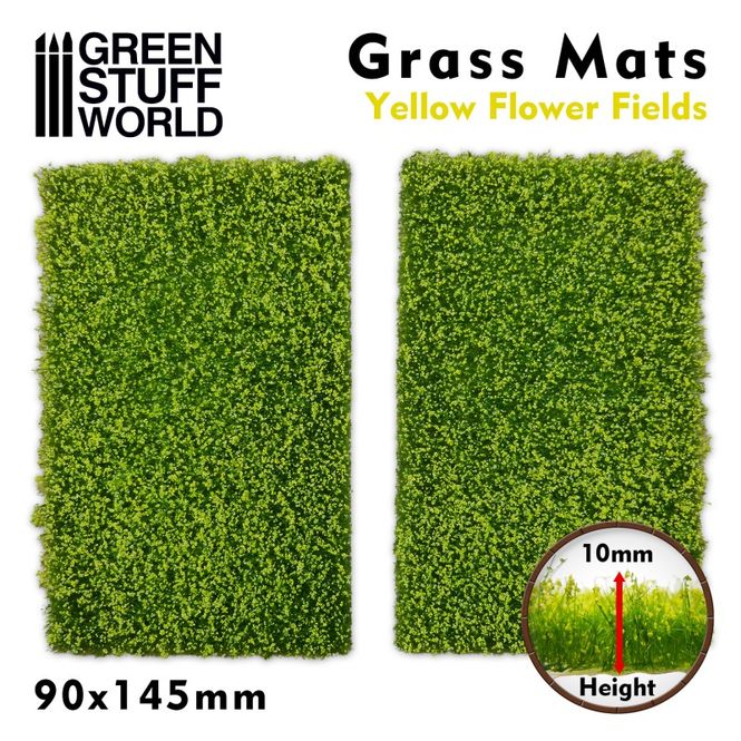 Hovedbilde GSW Yellow Flower Fields Grass Mat 10mm Cut-out ...