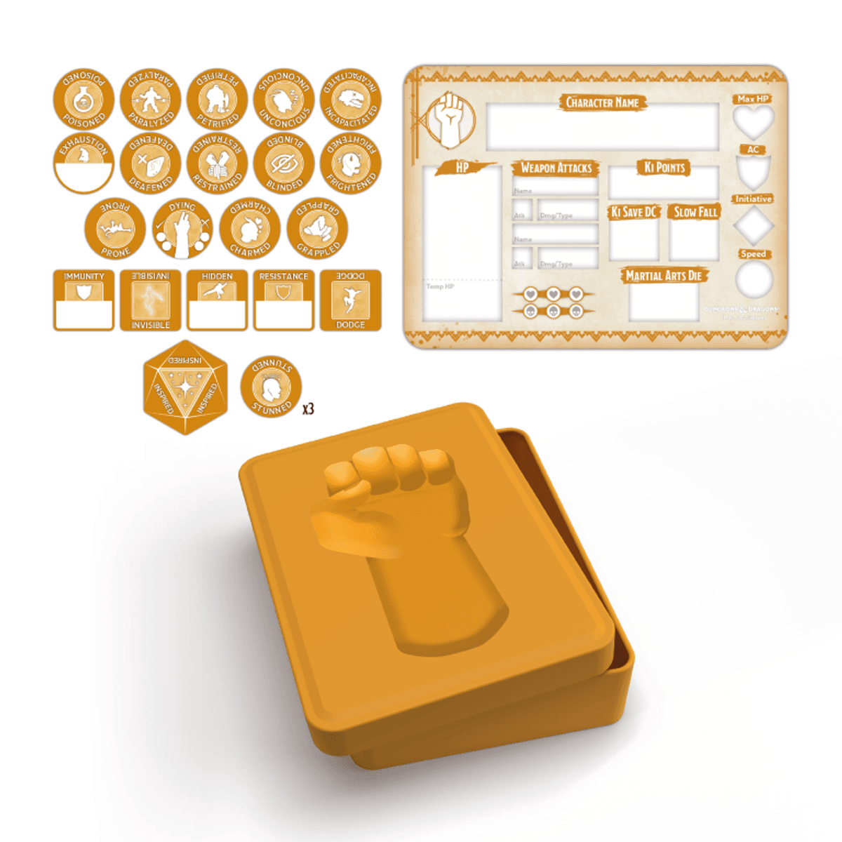 D&D Monk Token Set Tin