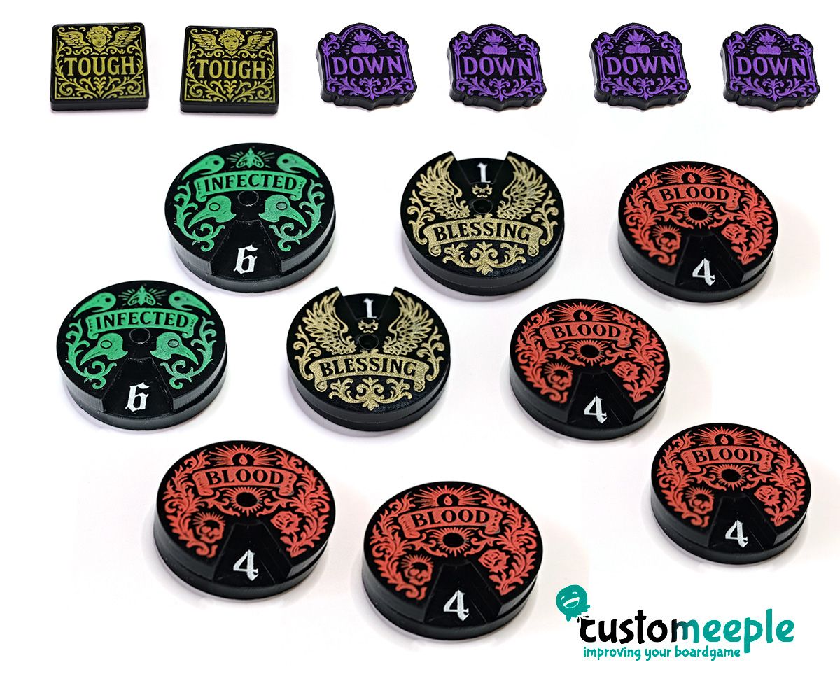 Trench Crusade Token and Dial Set - 15 pieces (Customeeple)