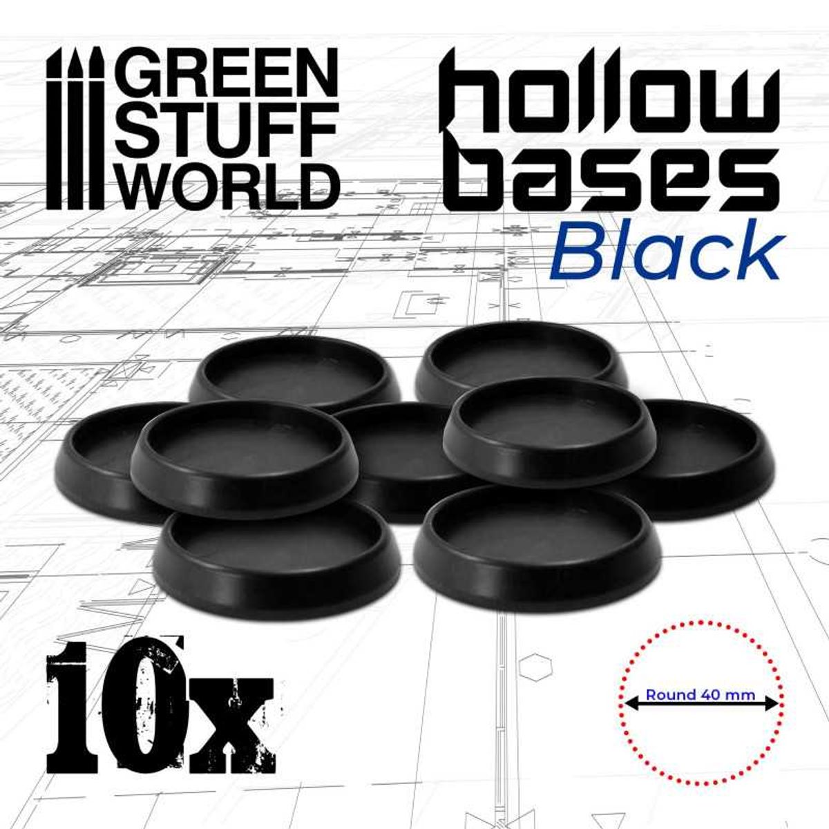 GSW Hollow Plastic Round base 40mm (10)