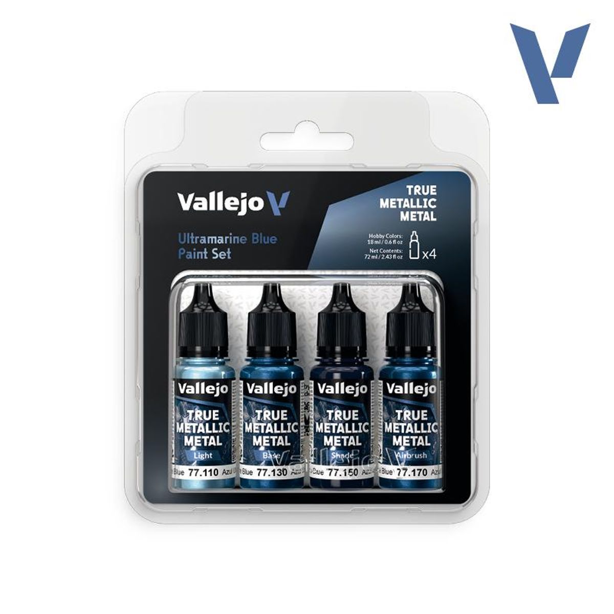 Vallejo True Metallic Metal - Ultramarine Blue Paint Set