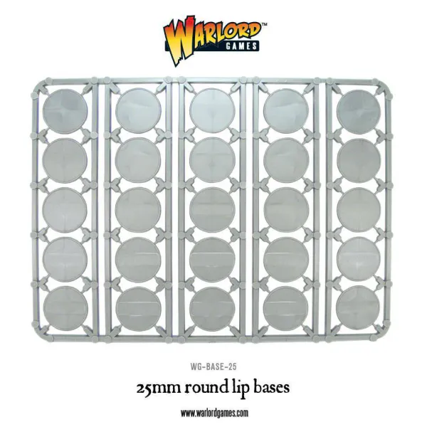 Hovedbilde 1 Frame of 25mm Round Lip Bases (Warlord)