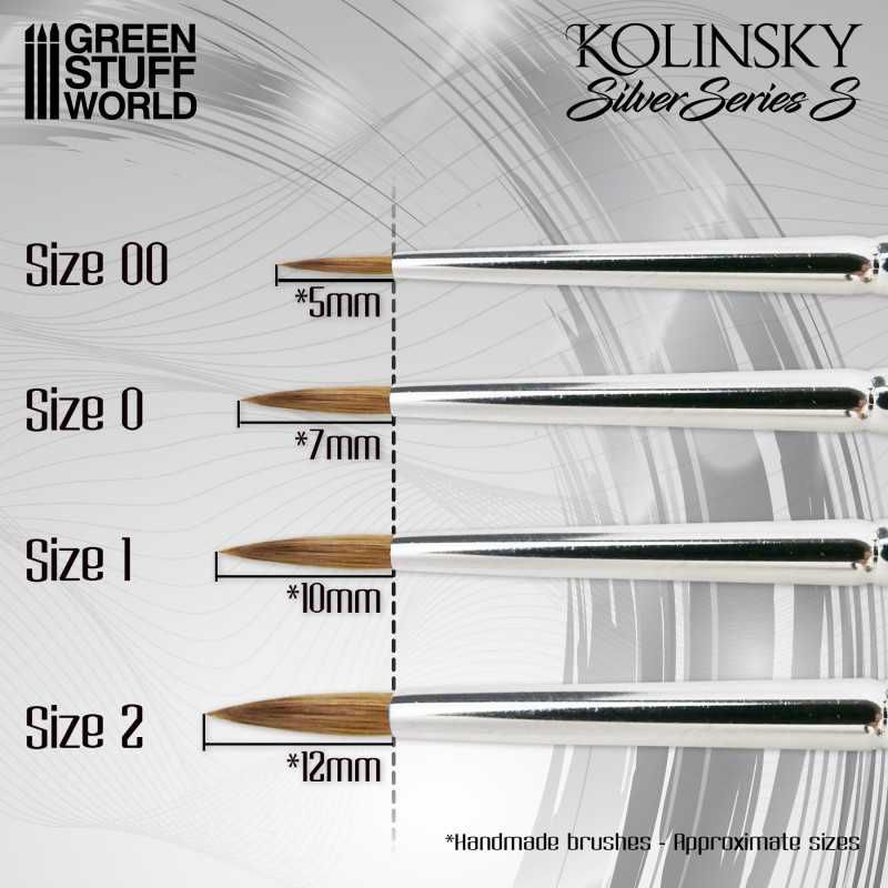GSW SILVER SERIES (S) Kolinsky Brush Set (4)